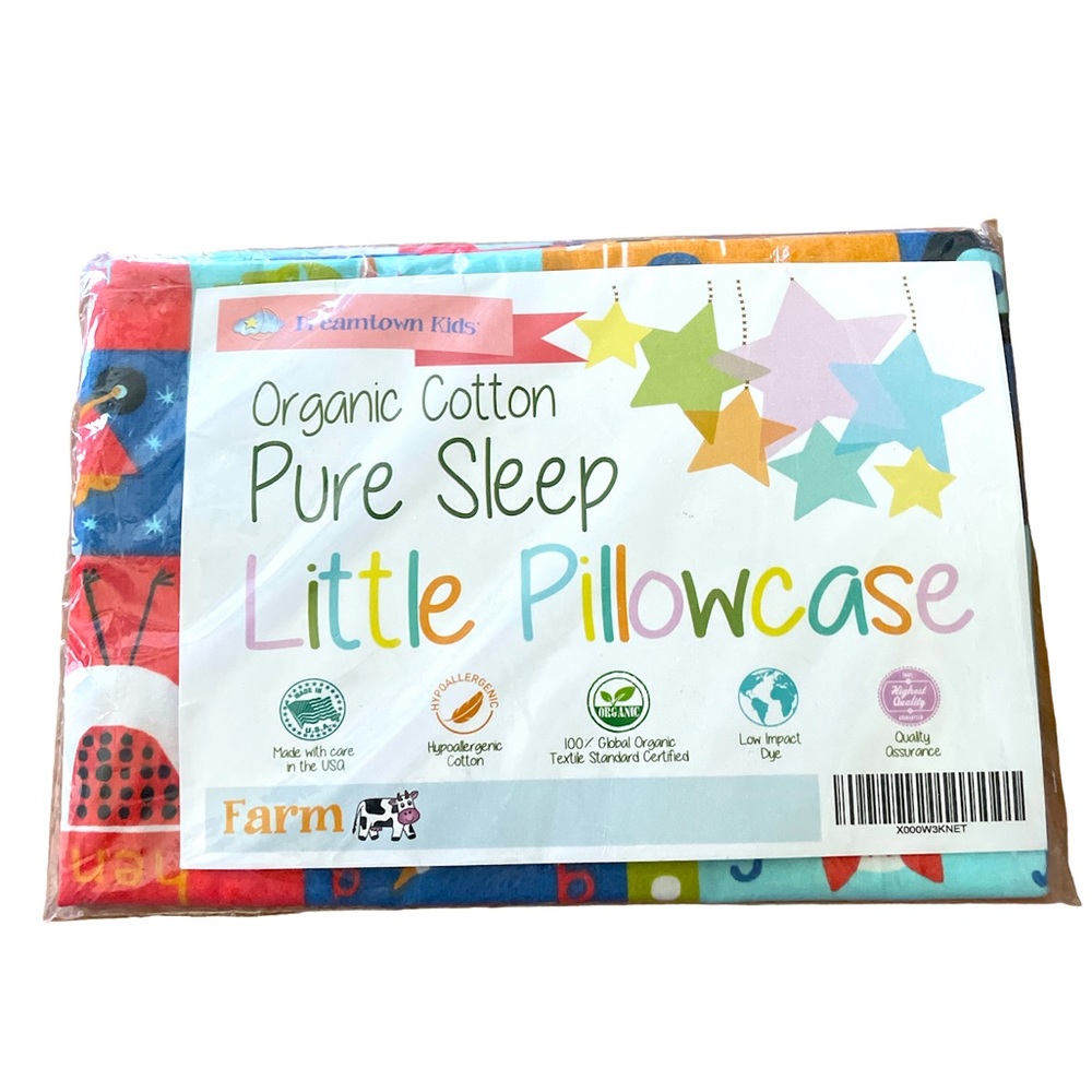 NWT Organic ABC’s Toddle Pillowcase